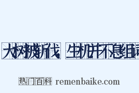 大树被斩伐，生机并不息组词是什么意思的图片